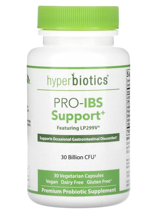 Hyperbiotics Pro-IBS Support 30 Billion CFU 30 Vegetarian Capsules