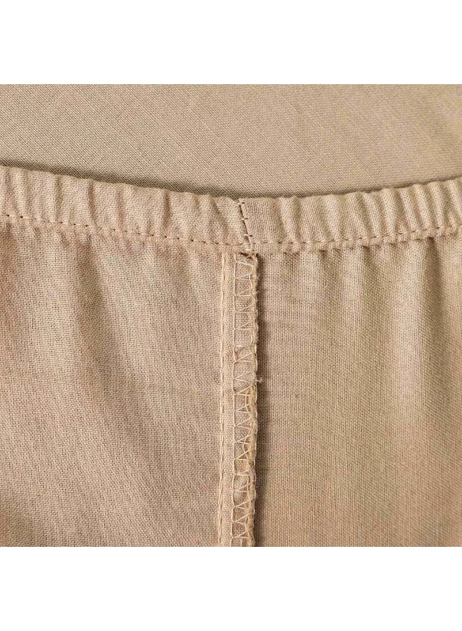 DANUBE HOME Bliss 2 - Pieces Cotton Twin Fitted Sheet Set - Off White - 120x200 + 25 cm 50x75 cm | 100% Cotton - 144 Thread Count Bedding Set For Bedroom