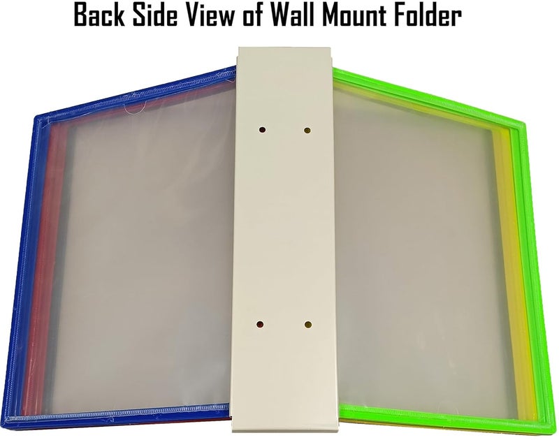 Shining Zon Plastic Wall Unit Hanging Documents Storage Folder with 10 Folders in 1 Set A4 Folders Vertical for Home Office, School & Business Easy Access (Multicolored folders) - Image 3