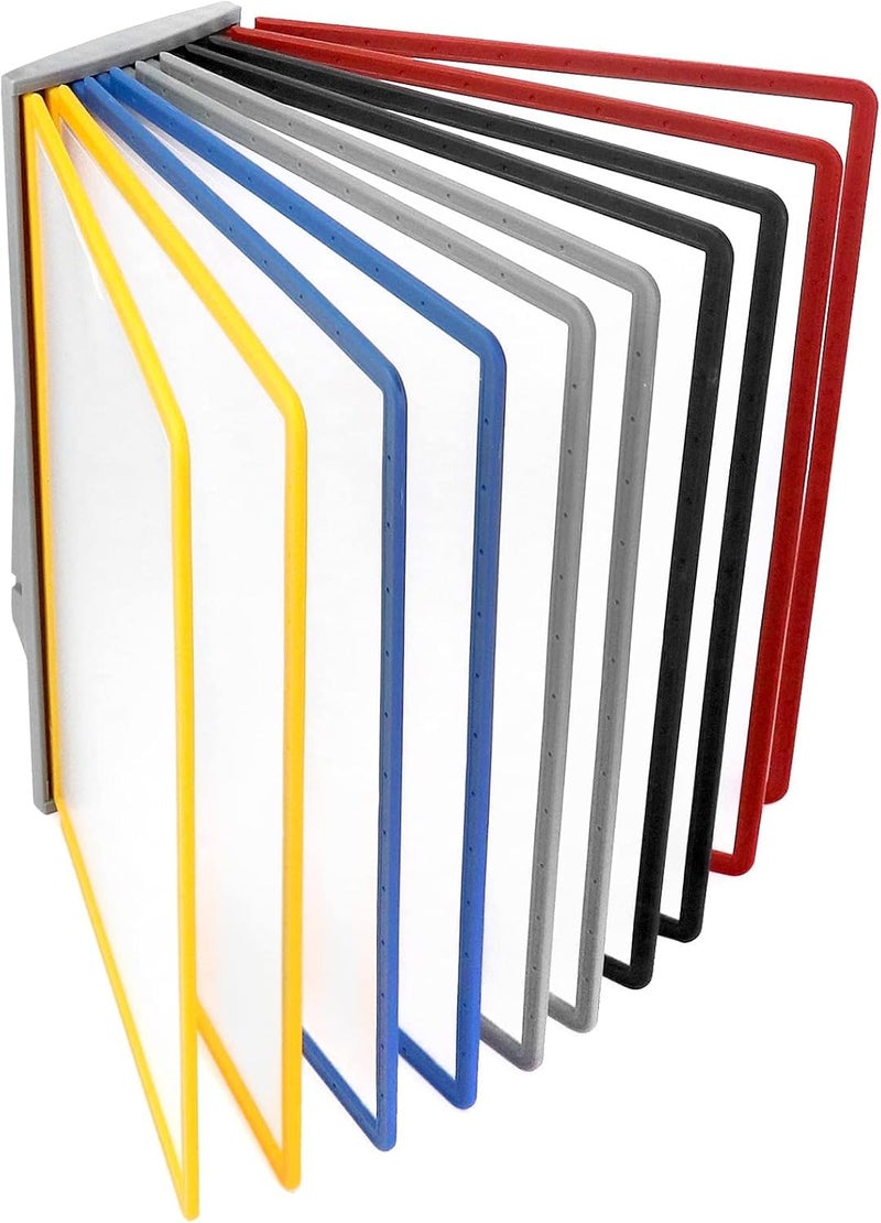 Shining Zon Plastic Wall Unit Hanging Documents Storage Folder with 10 Folders in 1 Set A4 Folders Vertical for Home Office, School & Business Easy Access (Multicolored folders) - Image 4