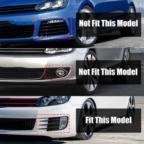 JESYMBX For Volkswagen For VW Golf 6 MK6 VI GTI R R20 2008-2013 Front Fog Light Air Vent Grill Cover Trim pair - Image 5