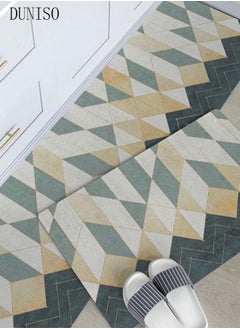 DUNISO 2PCS Non-Slip Kitchen Rugs and Mats, Anti-Fatigue Hallway Kitchen Runner Rug Set Backing Floor Mat for Kitchen Laundry Bathroom Office 40*60cm&40*120cm, Polyester, Rectangle  - Image 5