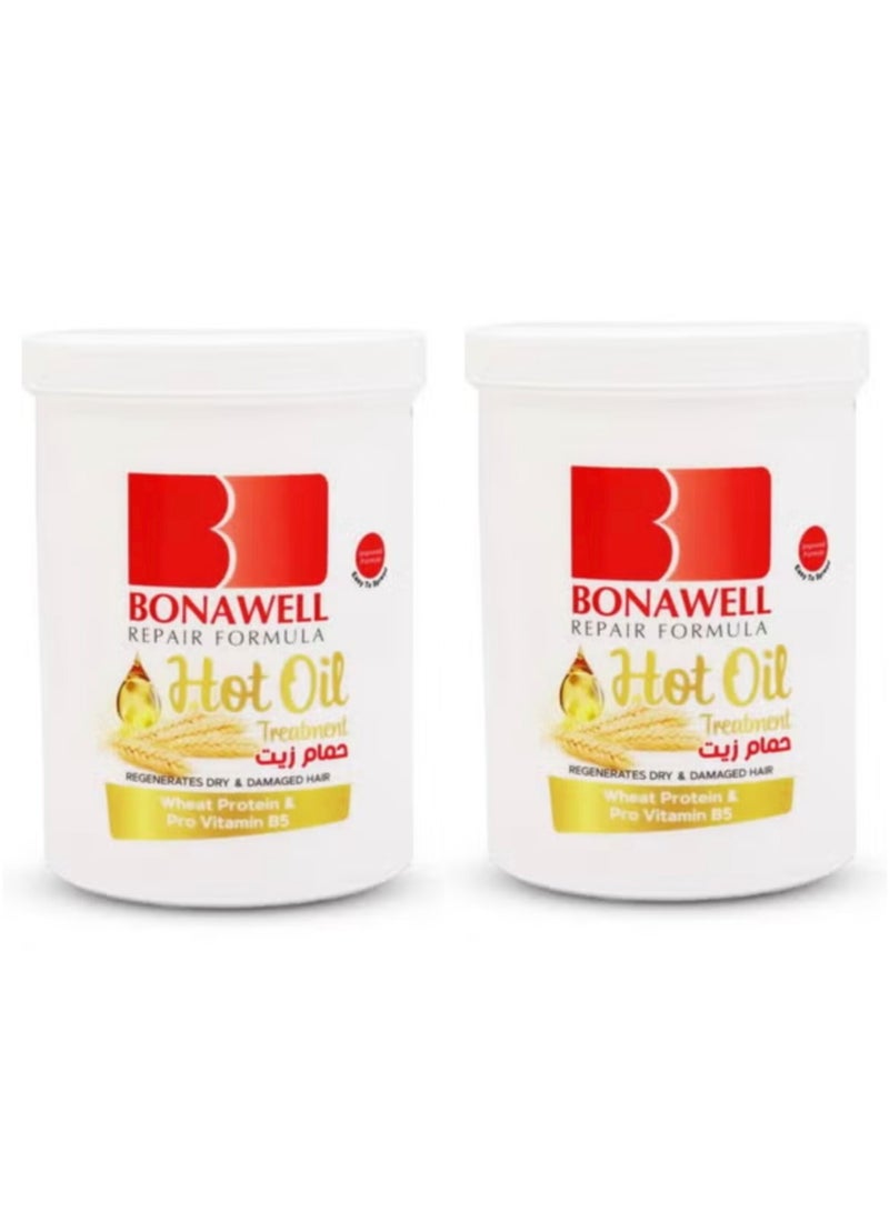Bonawell Hair Oil Treatment with Wheat Protein & Pro-Vitamin B5 - 810ml 2pieces