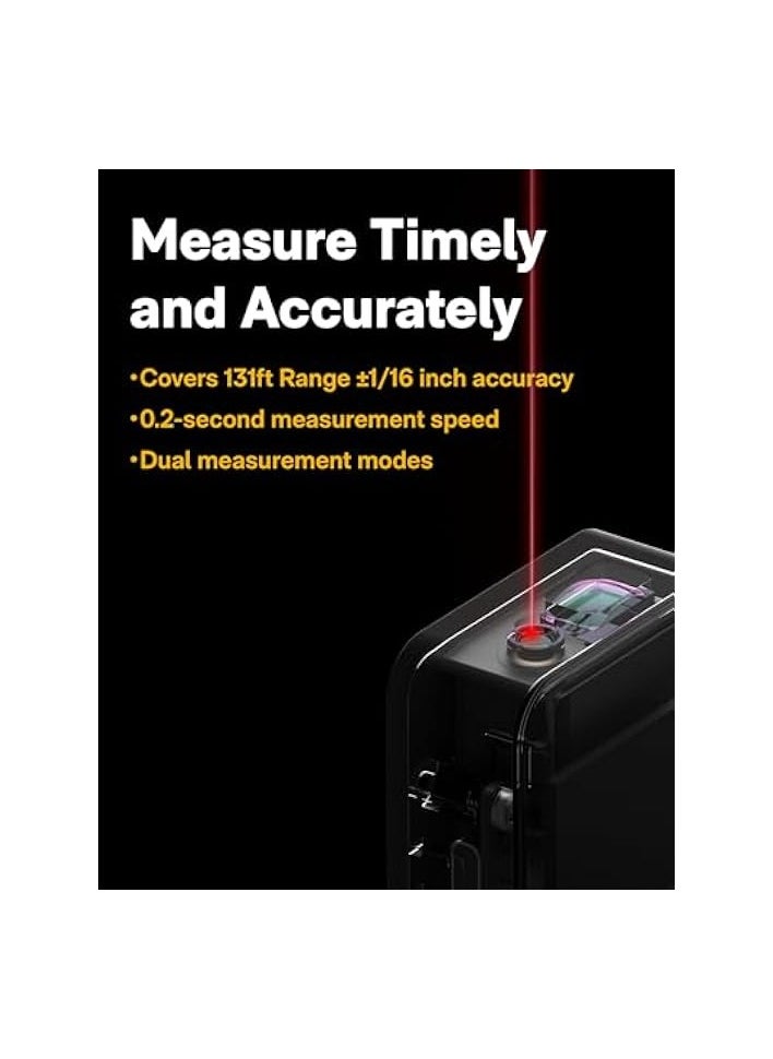 PROMASS Laser Tape Measure with Bluetooth, 98ft Digital Tape Measure, ±1/16-inch Accuracy, 2 Modes of The Measurement, Switchable Units M/Ft, Type-C Charging  - Image 3