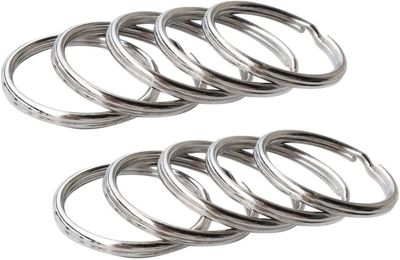 HoAoOo Key RingKey Chain Split Round Metal Silver Keyring for HomeCarOutdoorArtsLanyardsCraftsKeys Organization 100 Pack 125 inches 