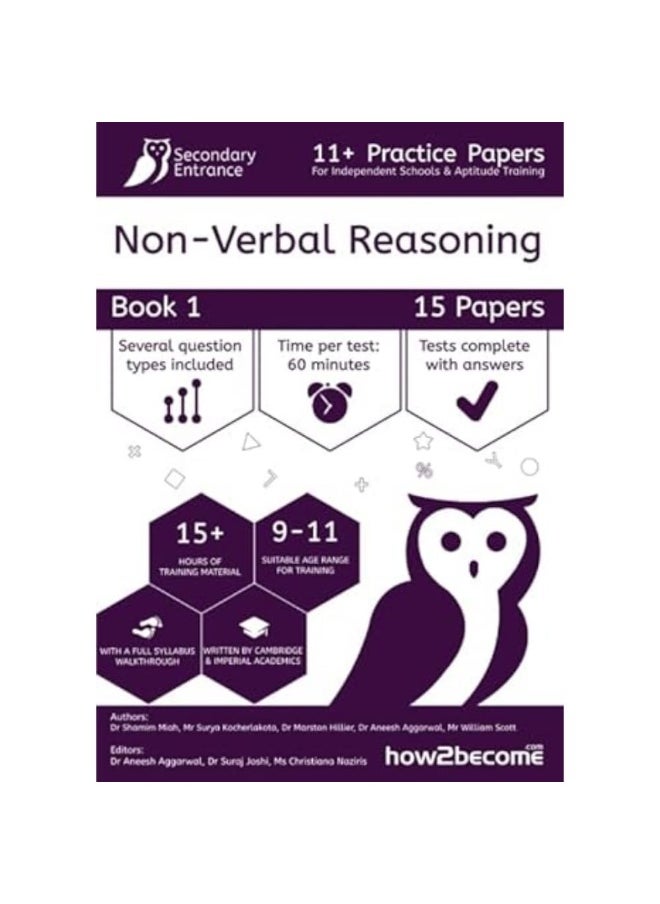 11+ Practice Papers For Independent Schools & Aptitude Training Non-Verbal Reasoning Book 1  - Image 1