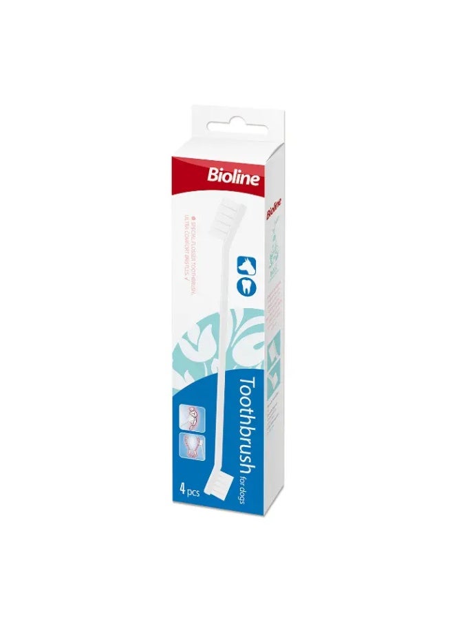 Bioline Toothbrush for Dogs Set 4pcs - Image 1