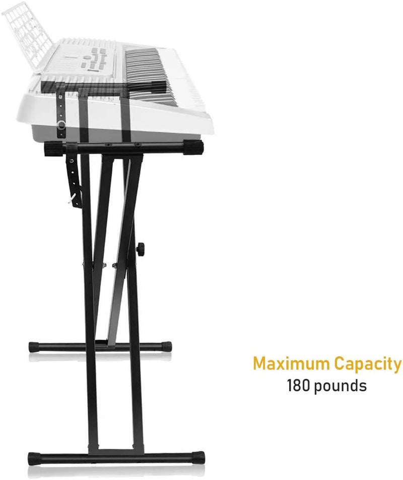 Juarez JAK200 Electronic Piano Keyboard X-Type Universal Keyboard Instrument Double-Braced X-Style Stand, Piano Keyboard Stand with Locking Straps, ASSEMBLY REQUIRED - Image 5