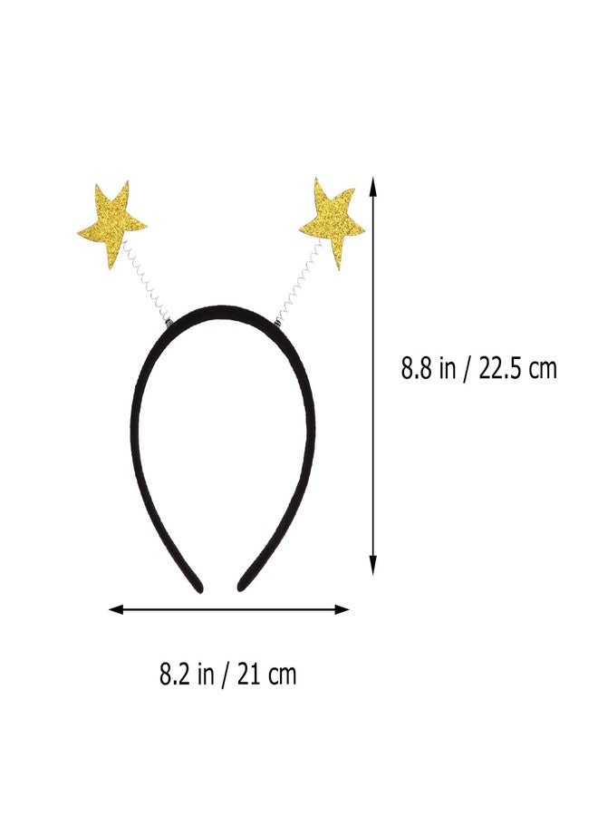 Amosfun Star Head Hoop - Golden Felt Fabric Headband for Decorative Parties and Celebrations 8.85 x 8.26 x 0.39 Inch Fun Headwear Accessory - Image 5
