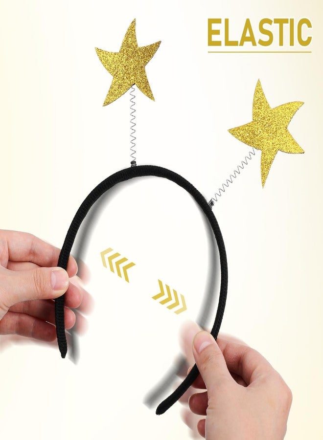 Amosfun Star Head Hoop - Golden Felt Fabric Headband for Decorative Parties and Celebrations 8.85 x 8.26 x 0.39 Inch Fun Headwear Accessory - Image 3