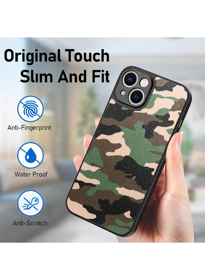 S-TOP Case For iPhone 14 Camouflage Back Cover Leather Phone Case - Image 5