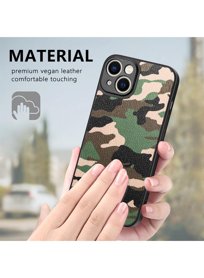S-TOP Case For iPhone 14 Camouflage Back Cover Leather Phone Case - Image 4