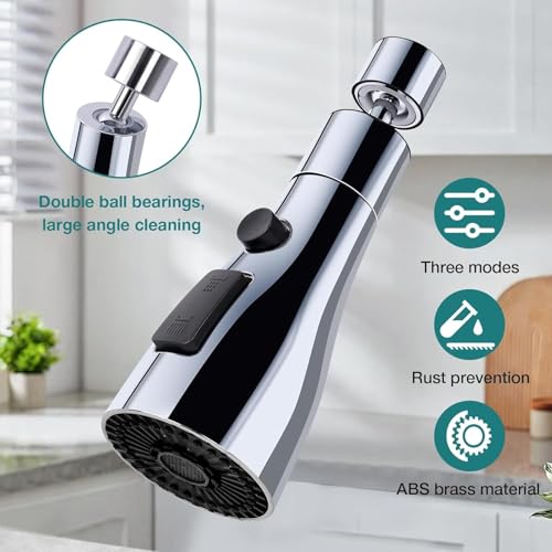 BIRDLINE Tap Extender for Kitchen Sink – 360° Flexible Faucet Extension Attachment | 3-Mode Water-Saving Kitchen Tap Aerator Shower | Tap Extension for Sink, Basin & Wash Area Upgrade Your Kitchen. - Image 5