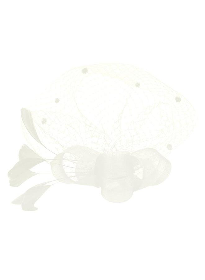yongsheng Fascinator Hats for Women Kentucky Derby Feather Hair Clip Polka Dots Tea Party Hascinator Cocktail Ball Wedding  - Image 4