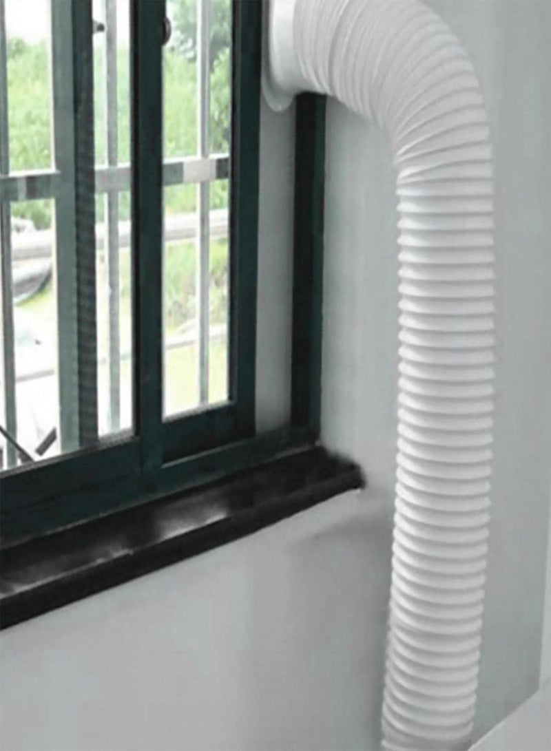 GGOOT Portable Air Conditioner Pipe Kit | Portable Vent Exhaust Hose for Indoor and Outdoor Use,Anti-Clockwise Thread & Length up to 60in Universal Replacement AC Hose for Many Portable AC, White - Image 3