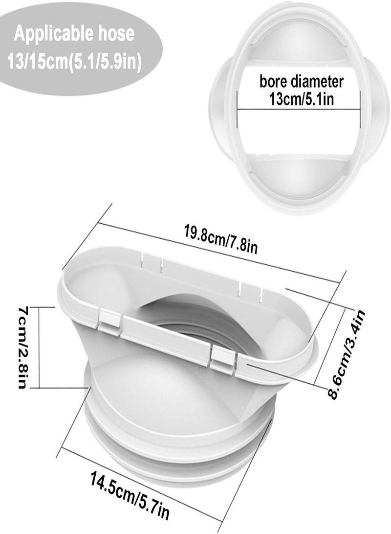 GGOOT Portable Air Conditioner Pipe Kit | Portable Vent Exhaust Hose for Indoor and Outdoor Use,Anti-Clockwise Thread & Length up to 60in Universal Replacement AC Hose for Many Portable AC, White - Image 4