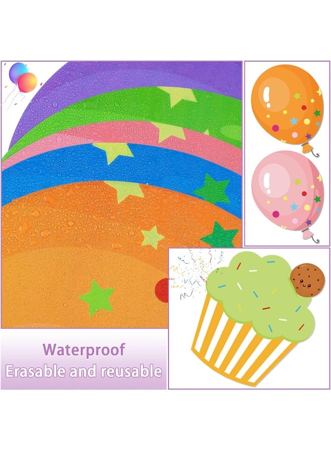 Yexiya 60 Pieces Colorful Cupcake Cutouts Birthday Classroom Bulletin Board Decorations Creative Cupcake Balloons Cutouts Name Tags for Classroom Door Decorations - Image 3