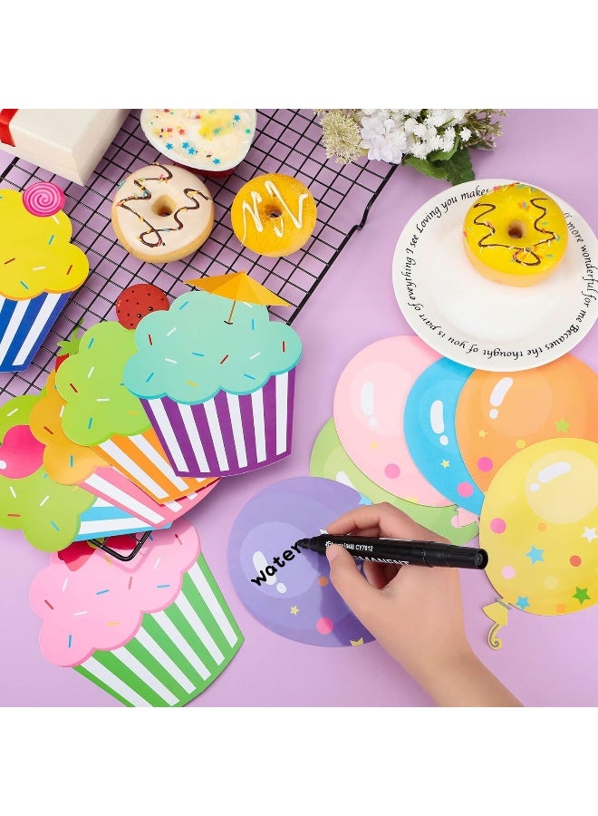 Yexiya 60 Pieces Colorful Cupcake Cutouts Birthday Classroom Bulletin Board Decorations Creative Cupcake Balloons Cutouts Name Tags for Classroom Door Decorations - Image 4