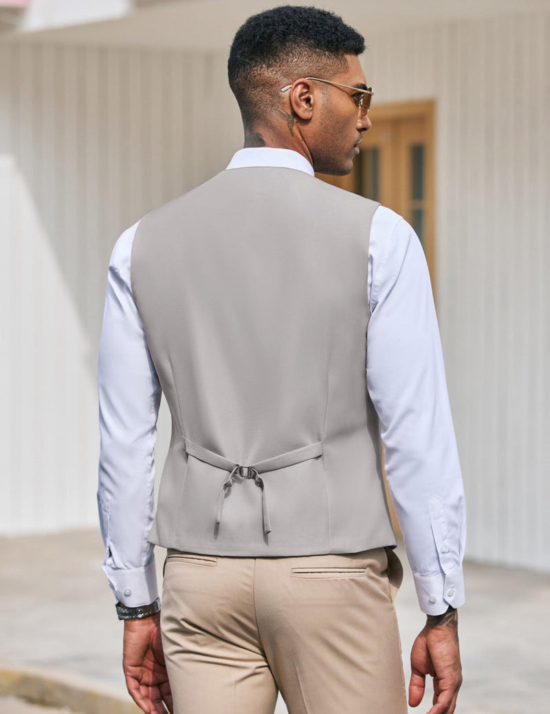 COOFANDY Mens Vest Formal Western Vintage 1920s Clothing Classic Suit Vest - Image 3