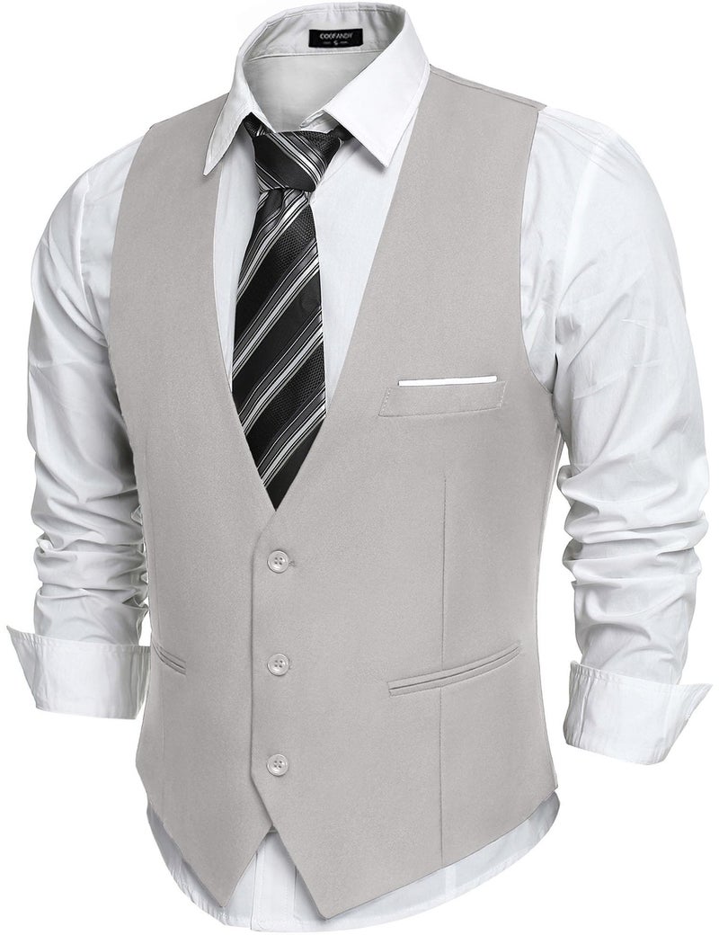 COOFANDY Mens Vest Formal Western Vintage 1920s Clothing Classic Suit Vest - Image 1