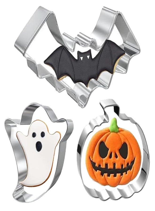 Maykito Halloween Cookie Cutter 3 Pieces - Pumpkin, Ghost, Bat - Image 1