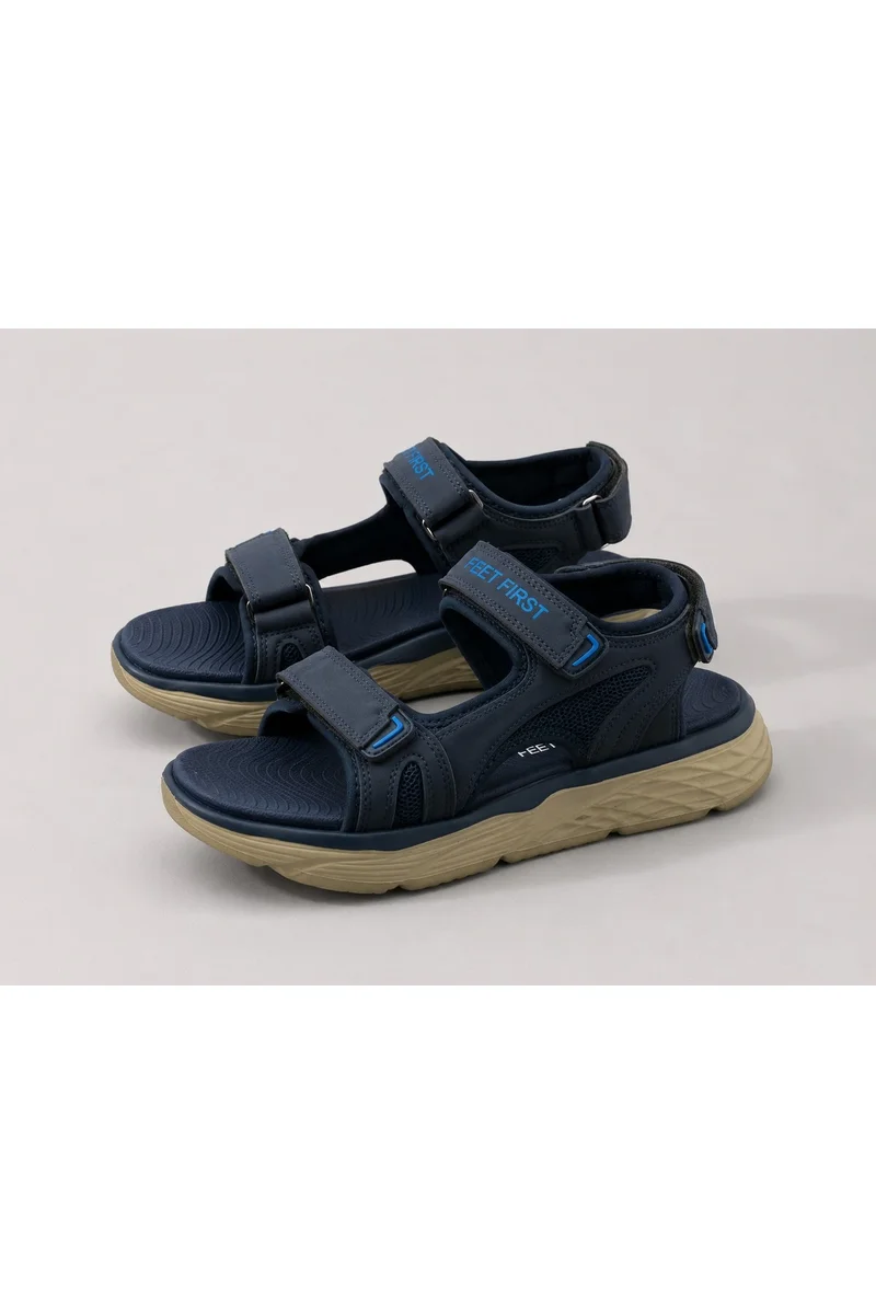 Feet First Men’s Sports Sandals with Adjustable Velcro Straps – Lightweight Comfort Outdoor Walking Sandals