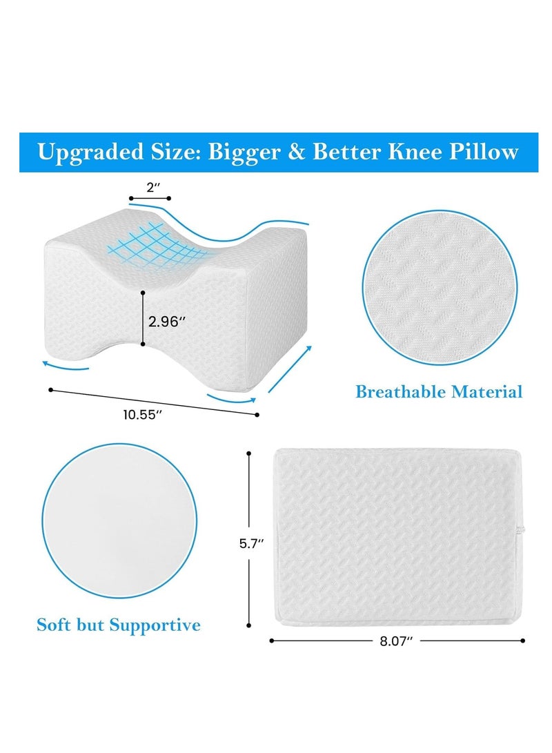 TIGER Memory Foam Knee Pillow for Side Sleepers – Leg Pillow for Blood Circulation, Spine Alignment, Sciatica, Back, Hip, Knee & Ankle Pain Relief – Comfortable and Supportive Cushion for Better Sleep  - Image 3