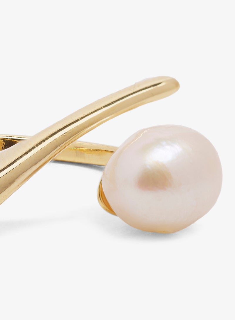 ايلا خاتم ذهب بتفاصيل لؤلؤ - Image 4