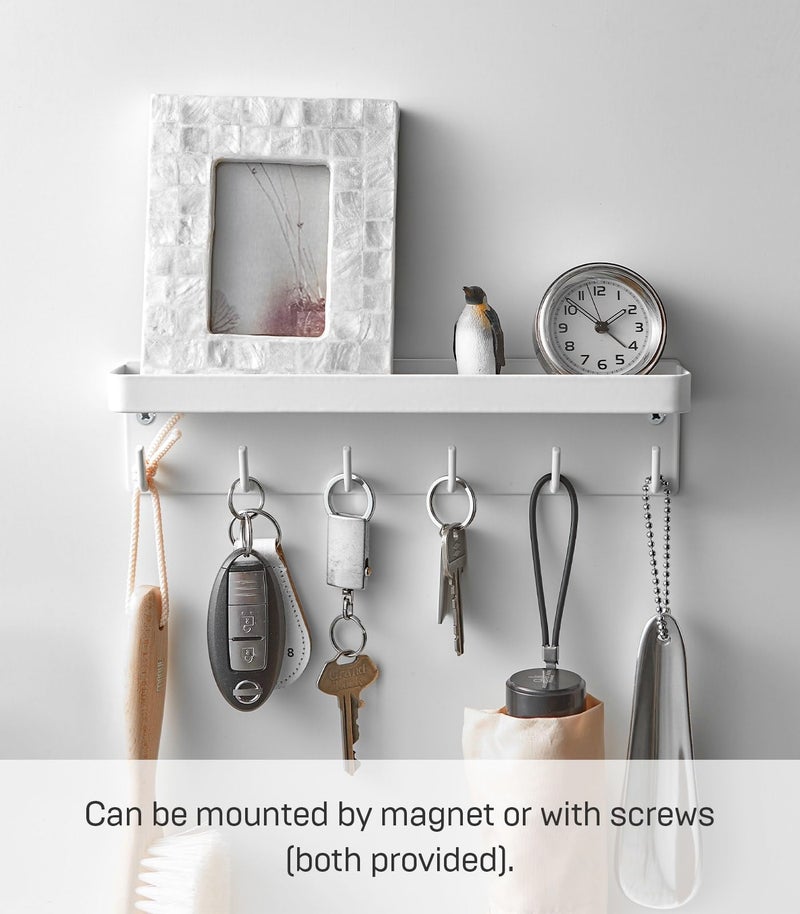 YAMAZAKI Home Smart Magnetic Key Rack with Tray - Steel - Image 4