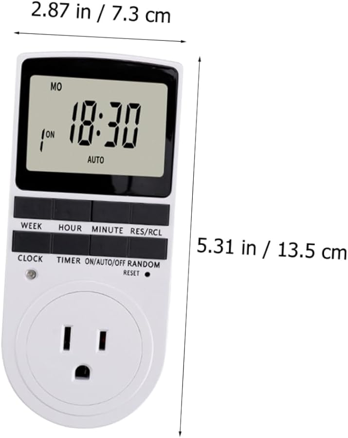 Programmable Digital Timer Plug With Large Display 2 Outlets Energy Saving Indoor Use - Image 3