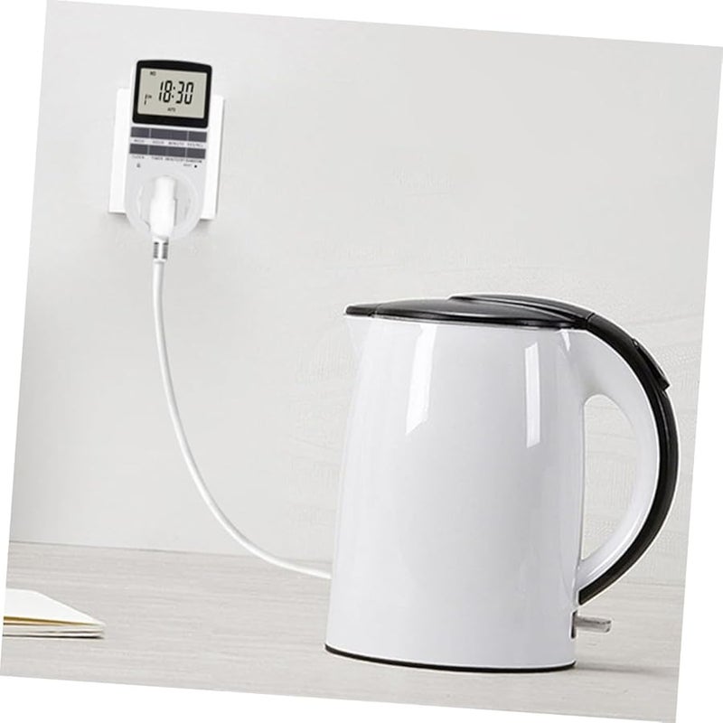 Programmable Digital Timer Plug With Large Display 2 Outlets Energy Saving Indoor Use - Image 5