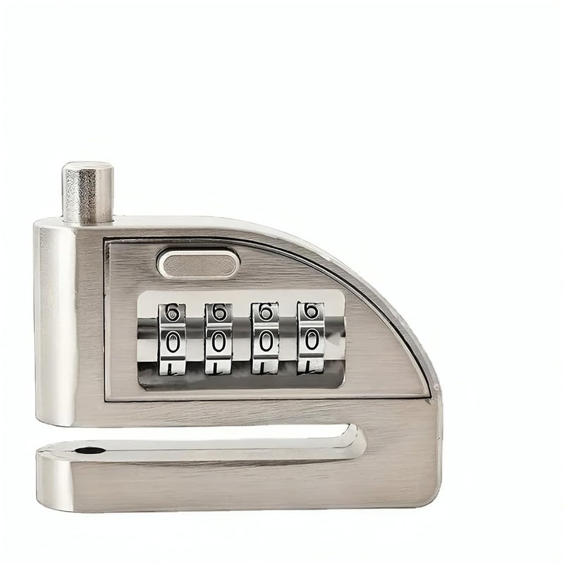 Linist Heavy-Duty Anti-Theft Motorcycle Disc Lock with 4-Digit Combination | Zinc Alloy Wheel Disc Lock for Motorcycle, Bicycle, and E-Bike | Waterproof, Anti-Drilling, Anti-Sawing,Security Lock