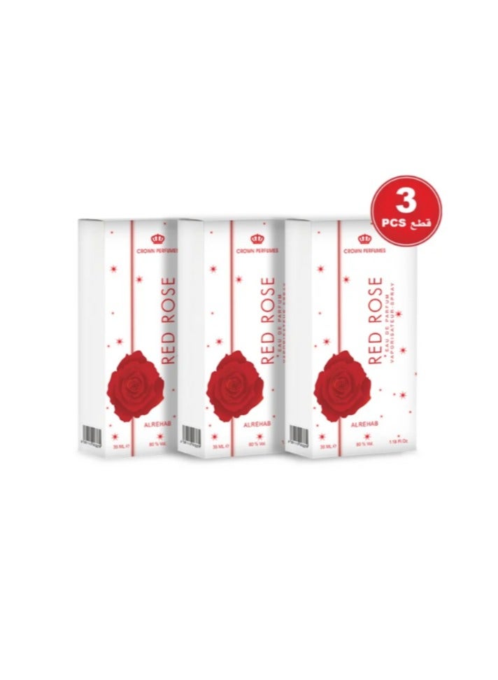 Alrehab Red Rose 3pcs 35 ml - Image 1