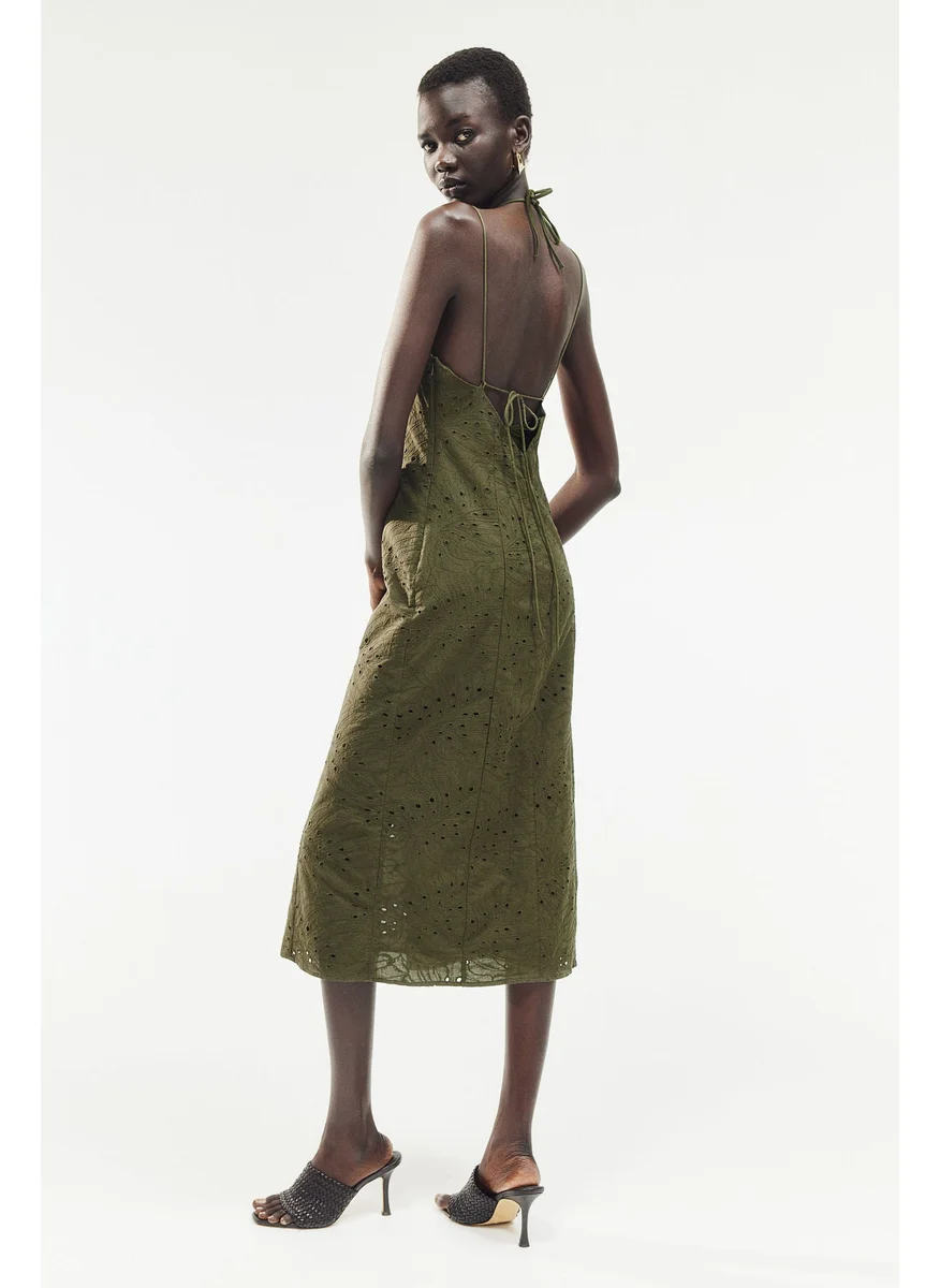اتش اند ام Button-Front Broderie Anglaise Dress
