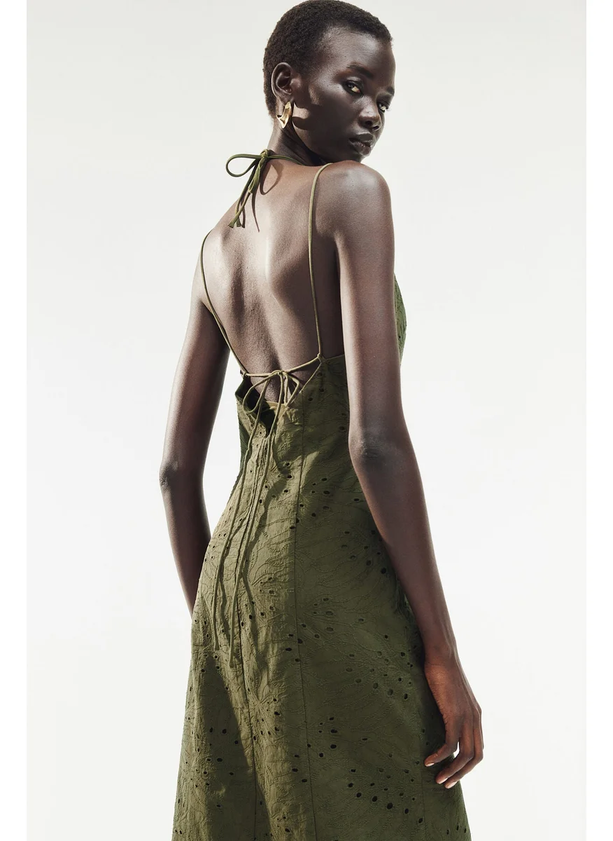 اتش اند ام Button-Front Broderie Anglaise Dress