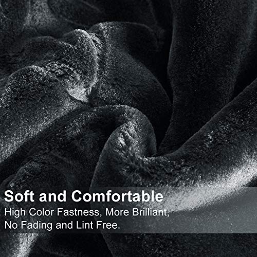 JML Fleece Blanket King Size, Heavy Korean Mink Blanket 85 x 95 Inches- 9 Lbs, Single Ply, Soft, Warm, Thick Raschel for Autumn,Winter, Dark Grey - Image 4