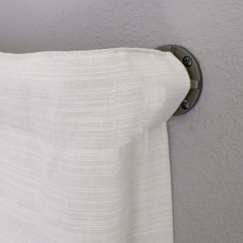 Decopolitan Industrial Wrap Around Telescoping Curtain Rod Set, 18-36", Bronze - Image 3