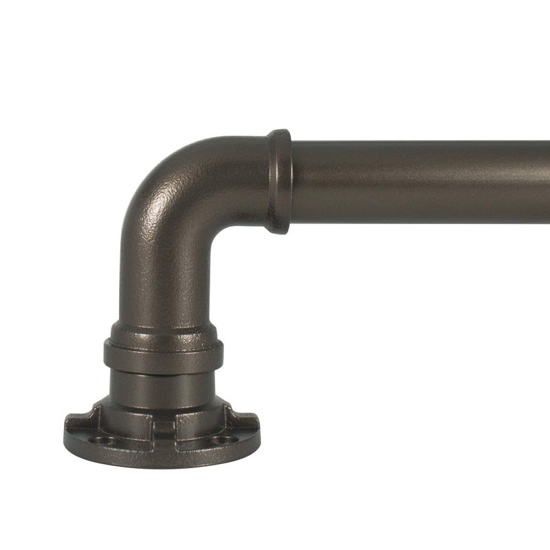 Decopolitan Industrial Wrap Around Telescoping Curtain Rod Set, 18-36", Bronze - Image 1