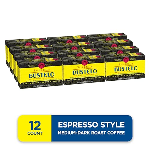 Cafe Bustelo Supreme by Bustelo Espresso Style Ground Coffee Medium Dark Roast 10Oz Brick Pack of 12 - Image 5