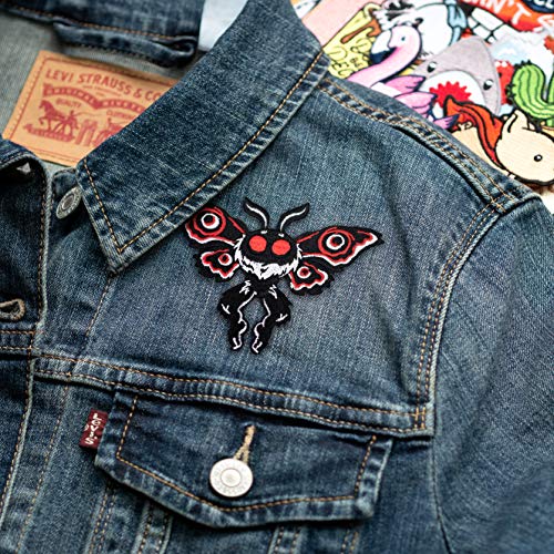 Winks For Days Mothman Cryptid Creature Embroidered Iron-On Patch - Image 2