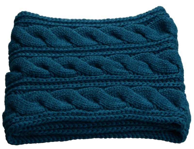 NEOSAN Womens Thick Ribbed Knit Winter Infinity Circle Loop Scarf Twist Teal - Image 3