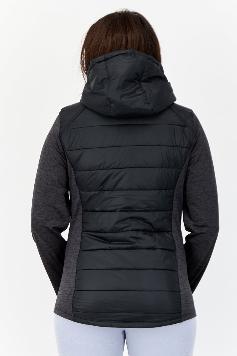 Bearpaw جاكيت رياضي نسائي بأكمام طويلة مناسب للخارج، أسود - Image 3