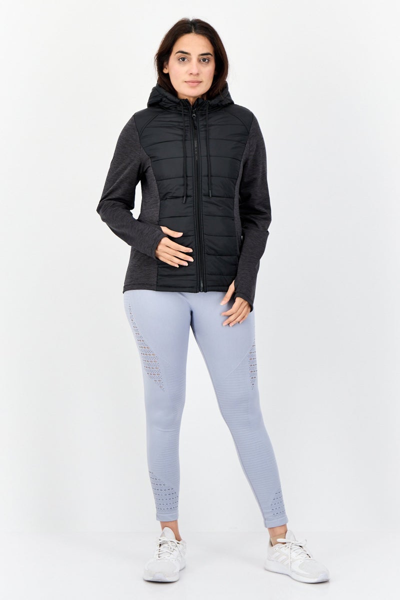 Bearpaw جاكيت رياضي نسائي بأكمام طويلة مناسب للخارج، أسود - Image 2