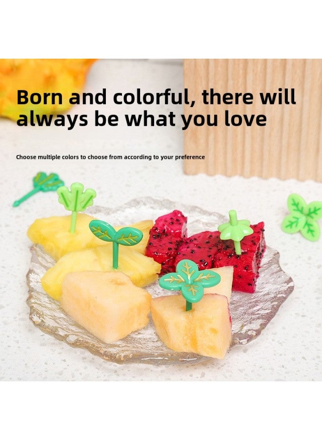 Japanese Children's Home Cartoon Fruit Fork Creative Children's Animal Cute Plastic Fruit Fork Suit Bento Sign-color:(transparent Box)-Specifications:6PC Hat  - Image 5