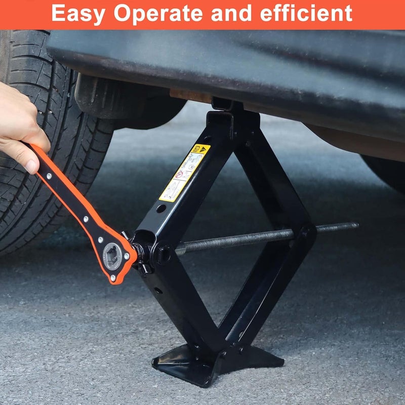 IMAYCC Scissor Jack for Car, Portable Car Jack Kit 4409 lbs (2 Ton), Universal Tire Change Kit for Auto/SUV/MPV - Image 2