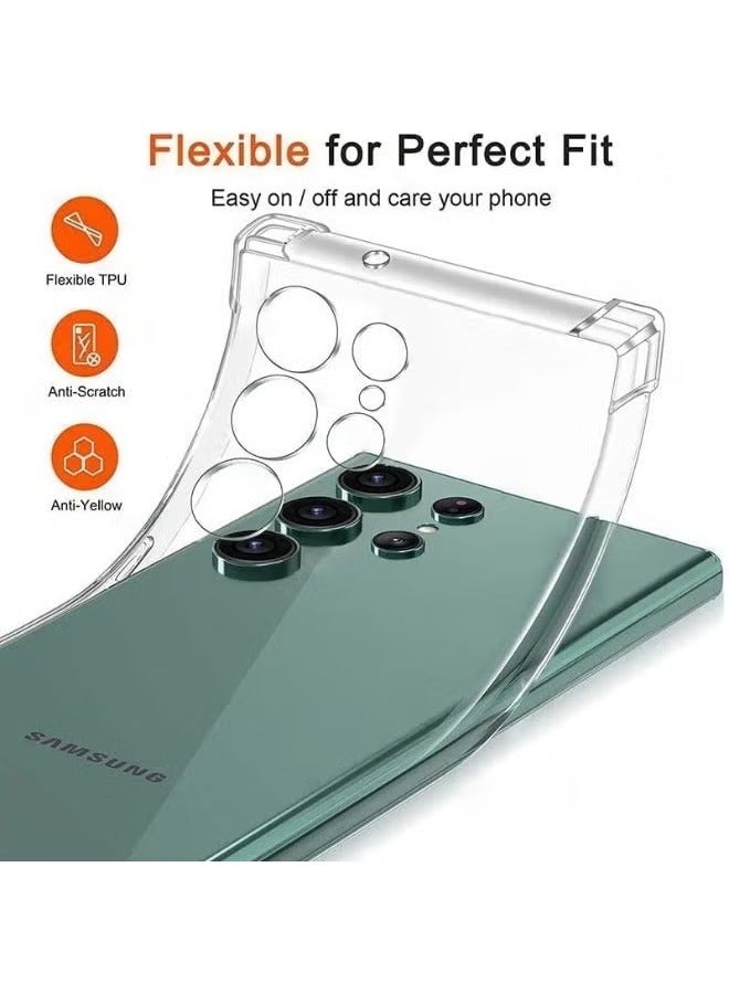 TIGER Crystal Clear Case for Samsung Galaxy S24 Ultra – Slim Fit Flexible TPU Silicone Cover with Airbag Bumper Protection, Shock Absorption, Anti-Yellowing Transparent Design, Lightweight & Durable Soft Rubber Case for Galaxy S24 Ultra 5G Smartphone - Image 5