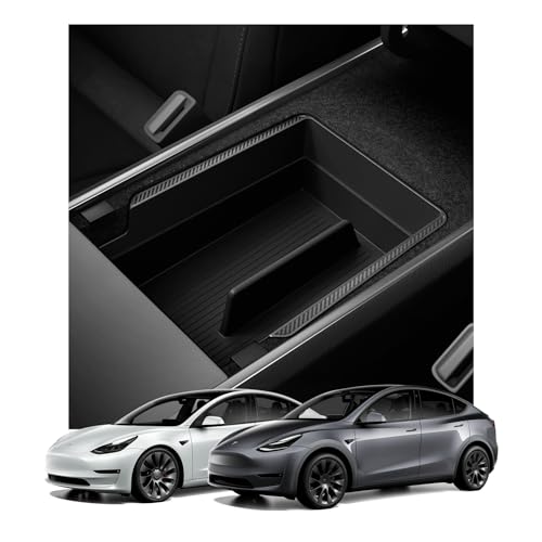 Spigen Armrest Console Organizer for Tesla Model Y (2020-2024) & 3 (2017-2023) [Not Compatible with Model Y Juniper 2025/26 and 3 Highland (2024/25)] - Image 1