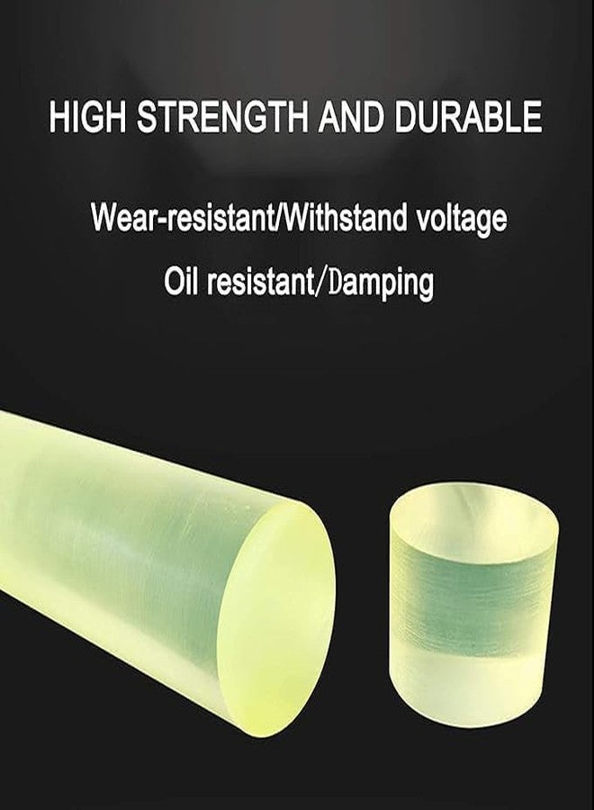 Brigst Industrial Grade Polyurethane Rubber Rod, Translucent Yellow-Green, 15-300mm Diameter x 500mm Length, Oil Resistant, High Strength PU Material for Industrial Applications - Image 3