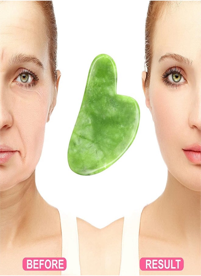 Generic Gua Sha Board Jade Stone Guasha Scraping Massage Tool Facial Massager for Face Eyes Neck Body Skin Lifting & Tightening  - Image 2