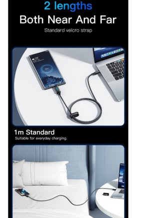 Ultra-Durable High Speed Charging 100W 5A And Syncing Data Display screen USB-C to USB-C Cable - view 3
